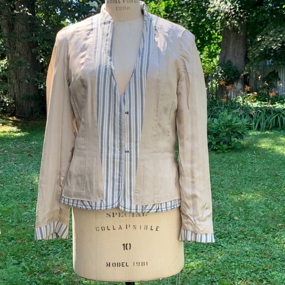 Bianca Nygard Cream/Grey StripedJacket - Picture 10 of 16